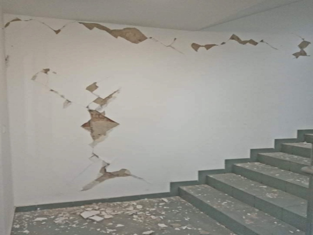 SD Ante Starčević, zidovi nakon potresa