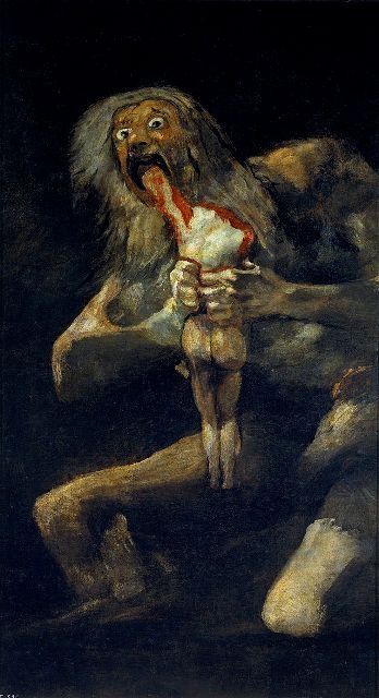 Goya, Saturn proždire vlastitog sina (1819-1823) Goya, Saturn proždire vlastitog sina (1819-1823)