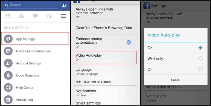 Isključivanje automatske reprodukcije video zapisa - mobilna aplikacija