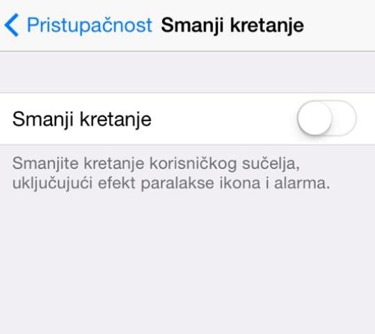 Smanjivanje kretnji