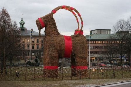 Slamnata koza u švedskom gradu Gävle 