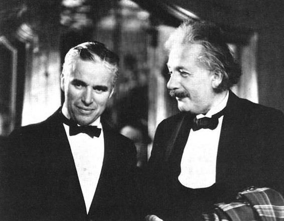 Charlie Chaplin i Albert Einstein