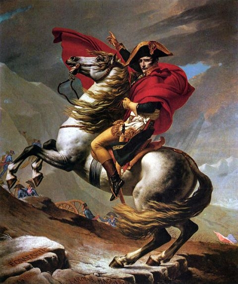 Jacques Louis David, Napoleon prelazi Alpe (1801) Jacques Louis David, Napoleon prelazi Alpe (1801)
