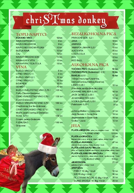 ChriSTmas donkey cjenik