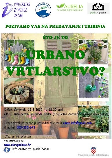 Predavanje i tribina: Što je to urbano vrtlarstvo?